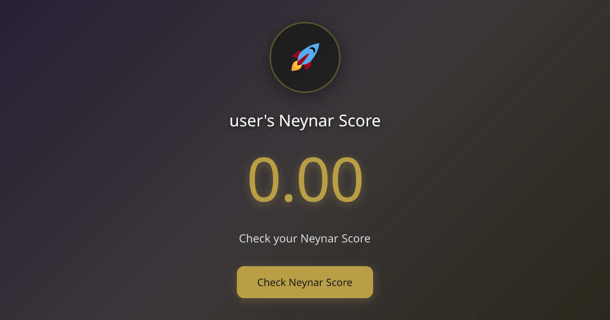 user's Neynar Score: 0.00